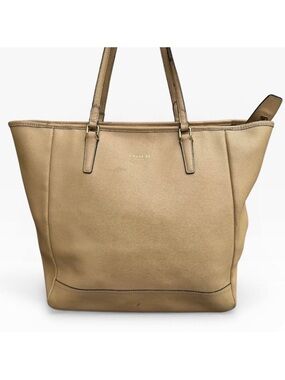 Coach Saffiano Leather East West City Tote Shoulder Bag Shopper #23821